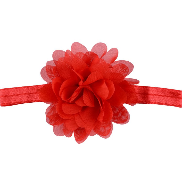 Băng đô thun hình hoa voan cắt layer 10cm cho trẻ em