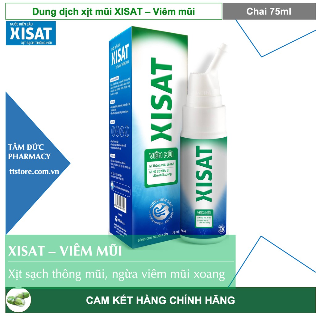 XISAT - Nước biển sâu / Dung dịch xịt mũi xisat [Chai 75ml]