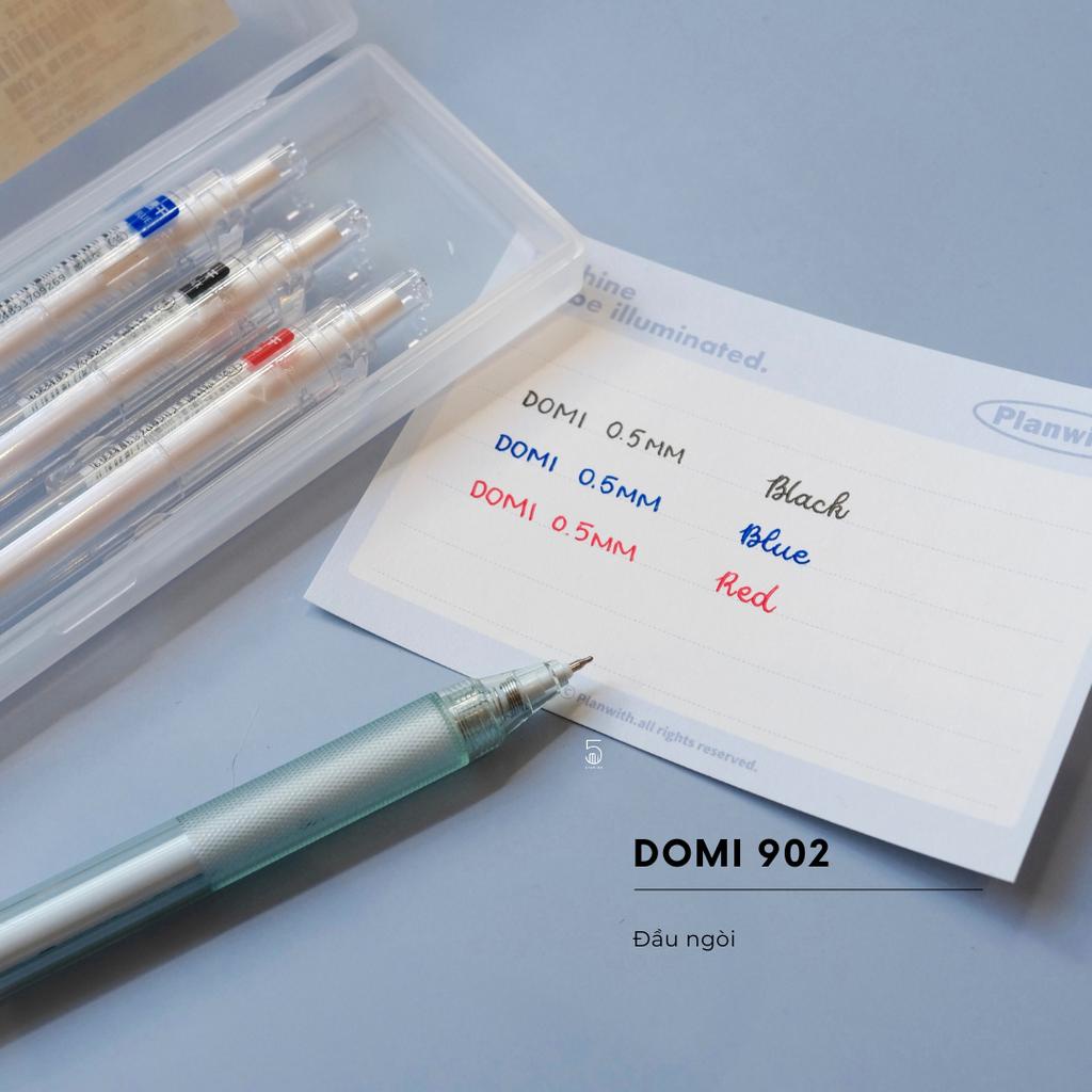 Bút Gel Bấm Domi Ngòi 0.5mm Vỏ Nhiều Màu Pastel DM902
