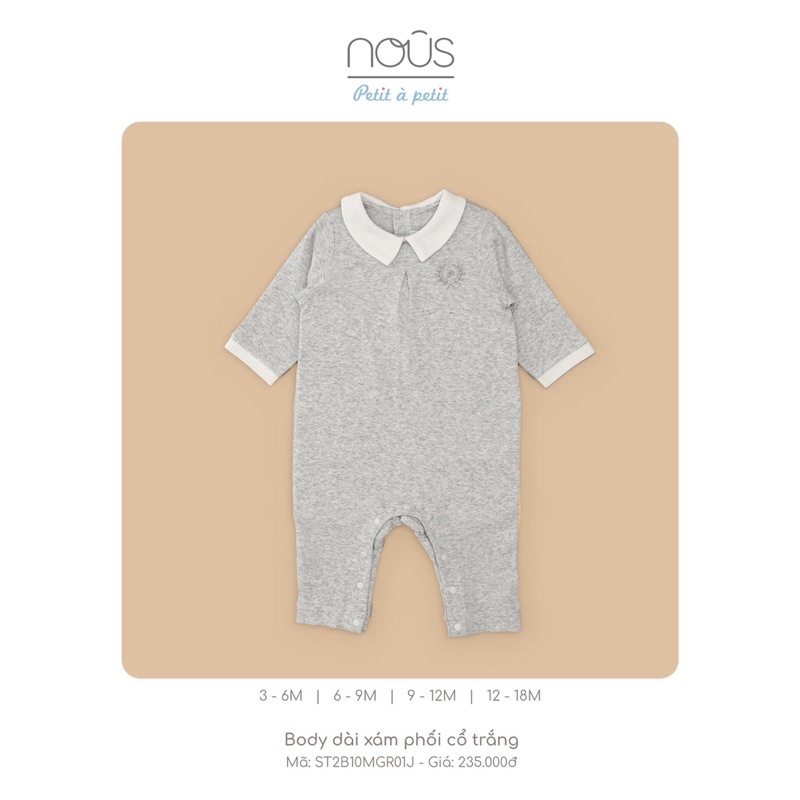 NOUS PETIT À PETIT Body dài cao cấp thương hiệu Nous cho bé
