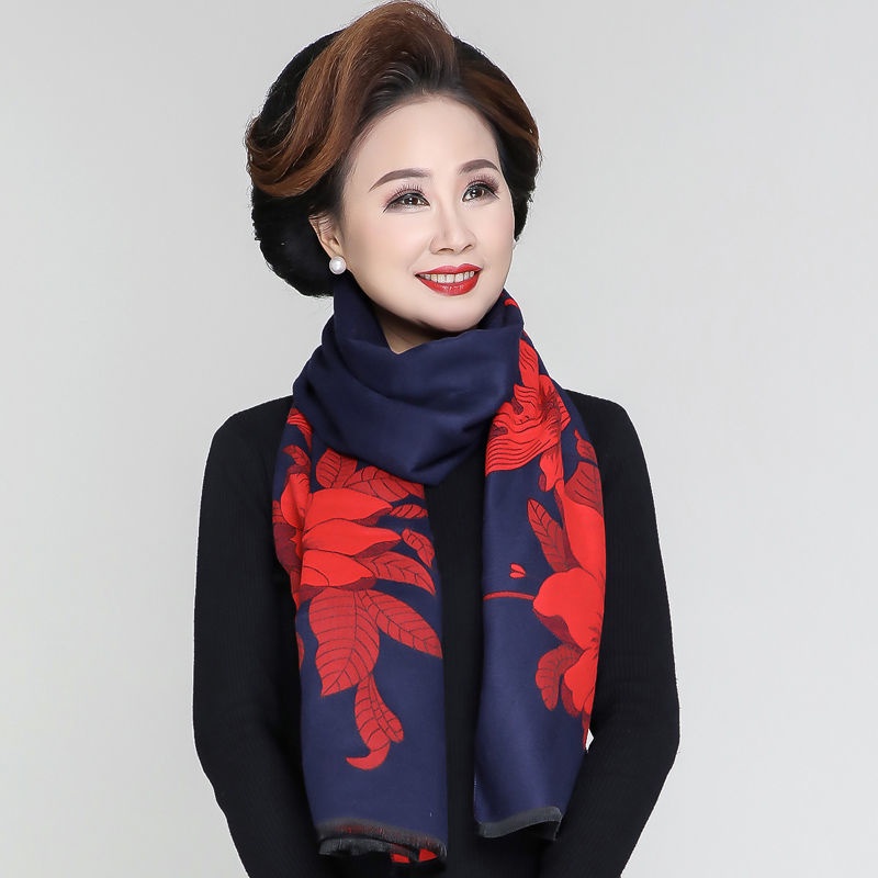 Hộp quà tặng, người già khăn quàng cổ, cổ cho mùa đông giữ ấm, chống rét bà nội trung niên