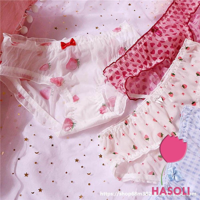 Quần Lót Nữ Ren Lưới Siêu Thoáng Nhiều Hình Họa Tiết Dễ Thương 115 S64