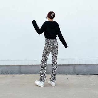 𝐌𝐈𝐀 𝐑𝐈𝐓𝐓𝐀💗 Quần kaki ống suôn hoạ tiết ngựa vằn 💖 Quần kaki nữ họa tiết Q372