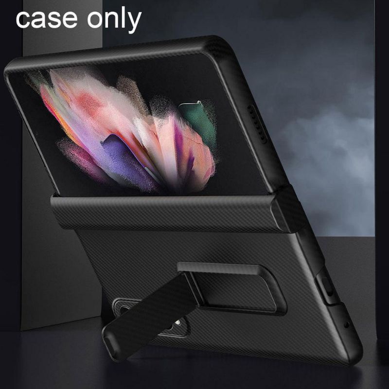 Ốp lưng 2 mặt sợi cacbon Samsung Galaxy Z Fold 3 kèm giá đỡ