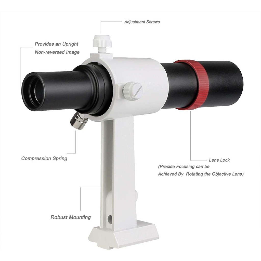 Phạm vi tìm kiếm SVBONY SV182 với Khung ngắm chữ thập và giá đỡ 6x30 cho Kính viễn vọng Thiên văn