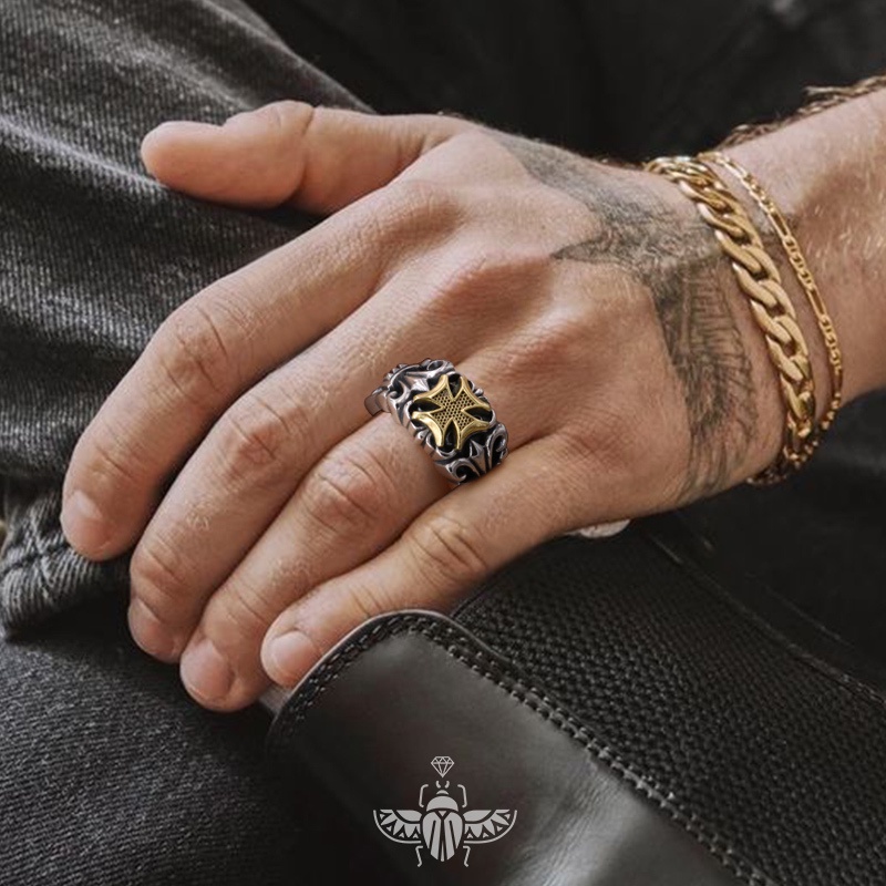 Nhẫn Đeo Tay Hình Thánh Giá Có Thể Điều Chỉnh Được