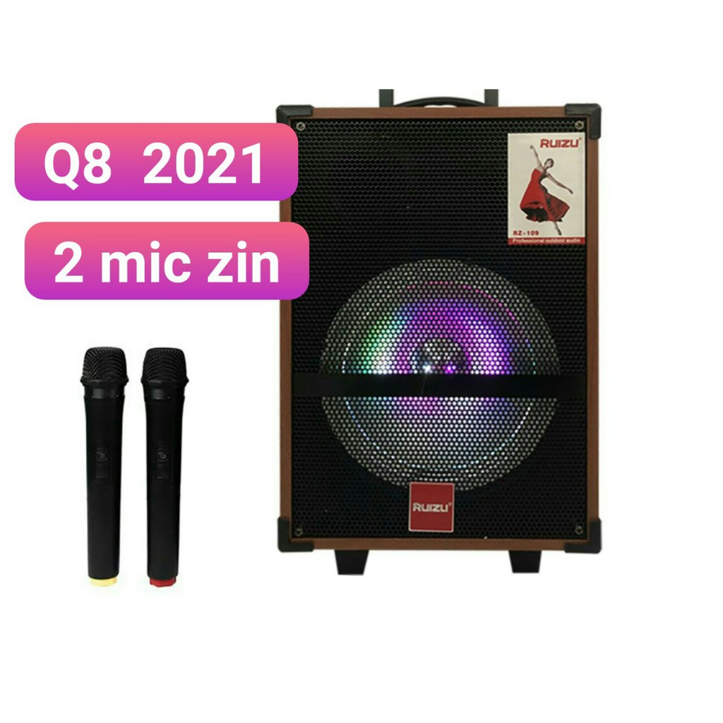 Loa kéo di động cực hay Q8 2 tấc..1 MÍC  2 míc