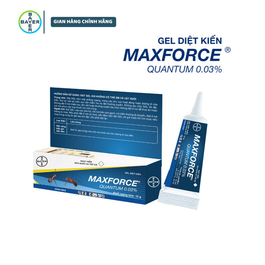 Combo 2 tuýp gel diệt kiến Bayer Maxforce Quantum 12g