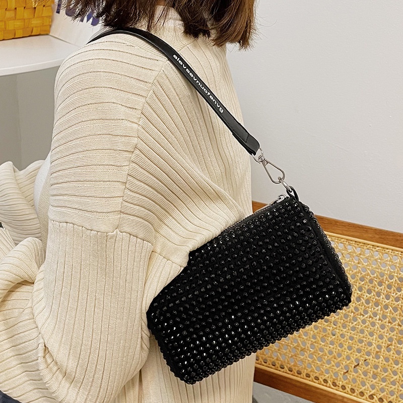 Túi Xách Đeo Chéo Đính Đá Lấp Lánh Thời Trang Mới Cho Nữ