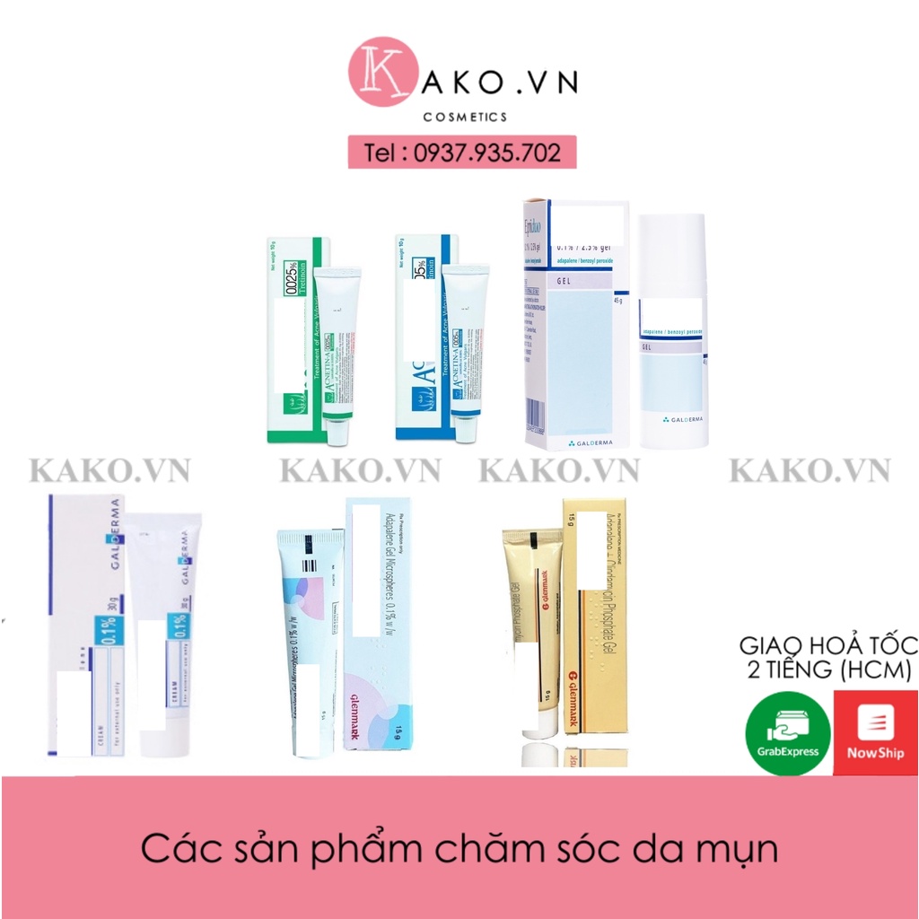 Các sản phẩm chăm sóc da mụn