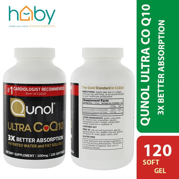 Qunol Viên uống hỗ trợ tim mạch Ultra CoQ10 100 mg. - 120 Viên nang mềm