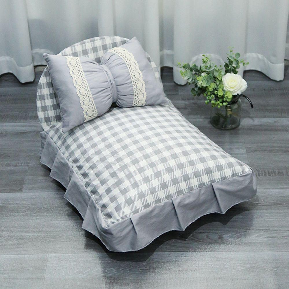 YIYU 1 Bộ Giường Ngủ Cho Thú Cưng Mềm Mại Có Thể Giặt Được Kèm Gối