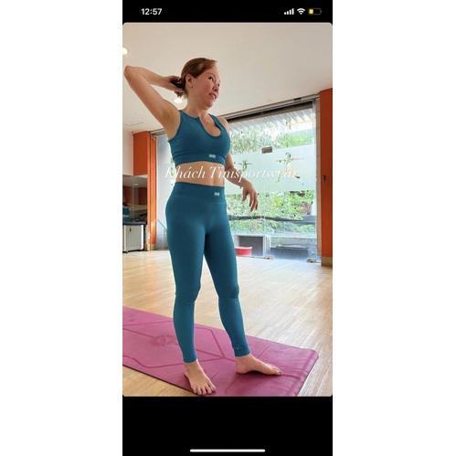 Bộ Botee Short Bra Cổ V Tập Gym Yoga Hàng Chuẩn Logo Thêu Cực Đẹp Tinisportwear