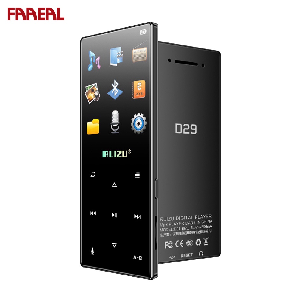 Máy Nghe Nhạc MP3 FAAEAL RUIZU D29 Kết Nối Bluetooth Hỗ Trợ Thẻ Nhớ TF