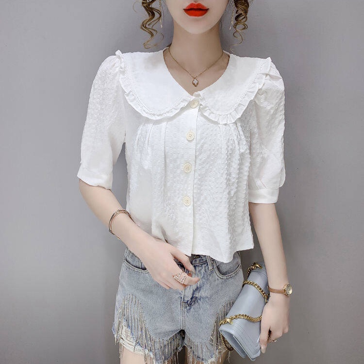 Áo Sơ Mi Ngắn Tay Dáng Rộng Thời Trang Mùa Hè Hàn Quốc Ngọt Ngào Dành Cho Nữ Mới