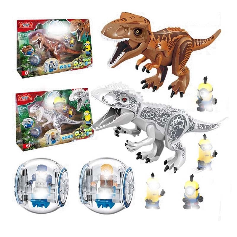 Jurassic World 2 Dinosaur Tyrannosaurus Rex Pterizard Dragon Triangle Block children's toys Gifts