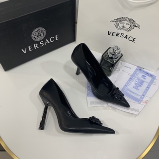 Giày cao gót versace tag khoá gót nhọn fullbox
