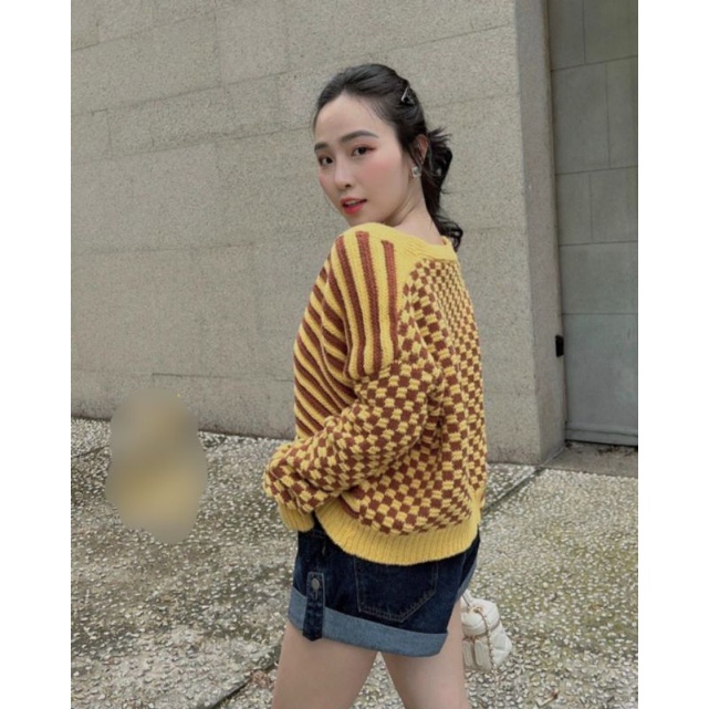 Áo Khoác Cadigan Vàng Siêu Hot Hit- Áo Cadigan Vàng Phối Siêu Hot Hit- Hàng Quảng Châu Cao Cấp ( Ảnh Sàn Shop Chụp Thật)