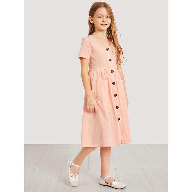 Váy đầm linen cho bé gái, thời trang trẻ em Annachipla, P2101