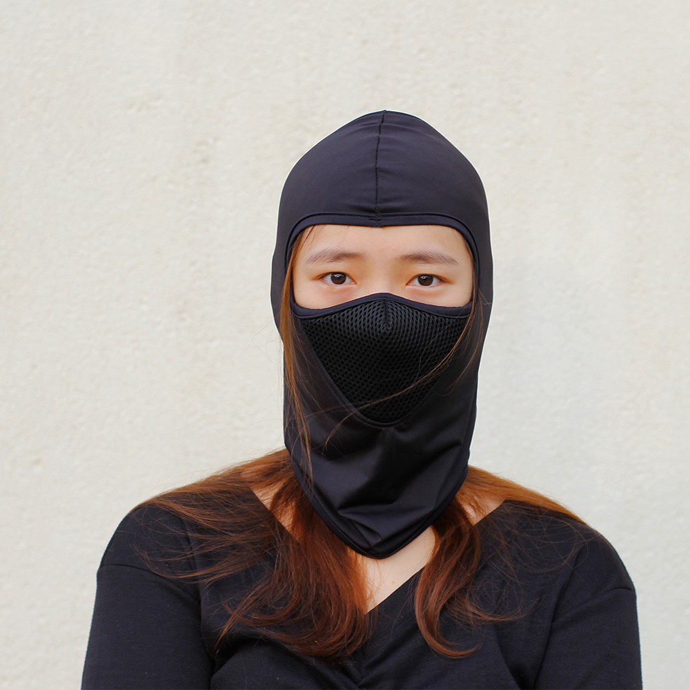 Khăn trùm đầu Swat Ari đen,Khăn Swat 3in1,Khăn ninja thun lạnh