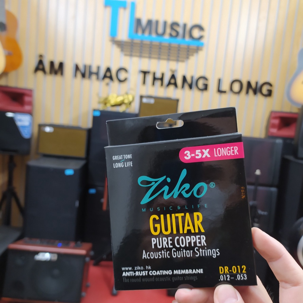 Dây Đàn Guitar Acoustic Ziko &quot;PURE COPPER&quot; Đồng Nguyên Chất Chống Gỉ Ziko DR-010, DR011, DR012