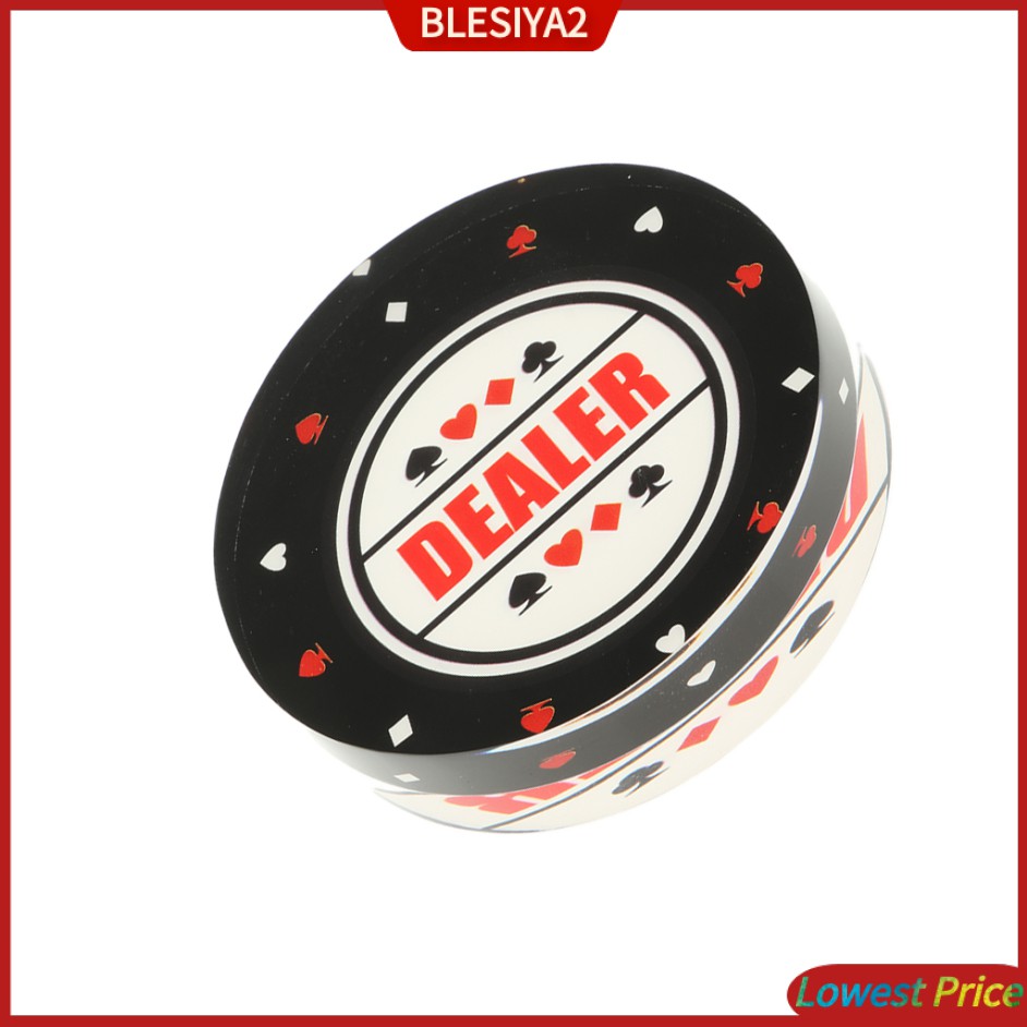 [BLESIYA2] Acrylic Dealer Button Puck for Party Casino Table Game Supplies 8cm Diameter