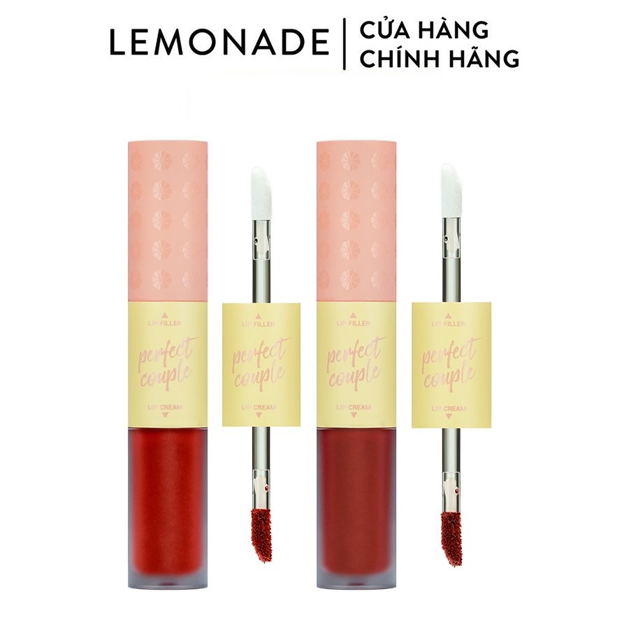 [Mã FMCGMALL -8% đơn 250K] Combo 2 son kem lì phiên bản mới Lemonade Perfect Couple Lip Ver.2 (2 cây x 7.5g)