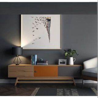 Giấy decal dán tường màu ghi