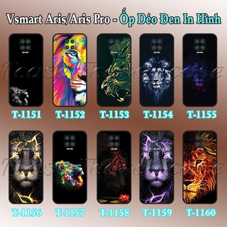 Ốp lưng Vsmart Aris/ Aris Pro dẻo đen in hình Sư Tử siêu ngầu