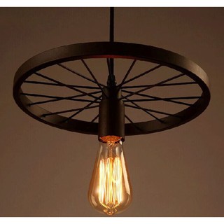 ĐÈN THẢ KHUNG SẮT HÌNH BÁNH XE TH024-1
