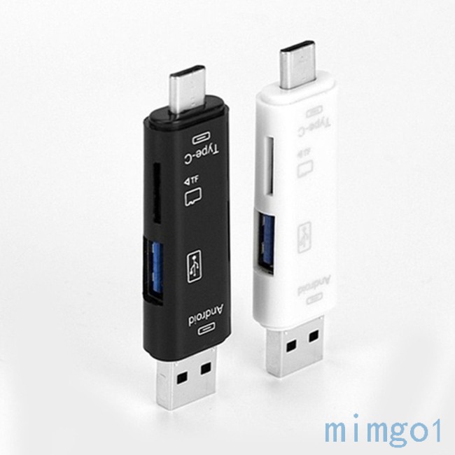 Mới Đầu Đọc Thẻ Nhớ Micro / Usb / Type-c / Tf Đa Năng 5 Trong 1