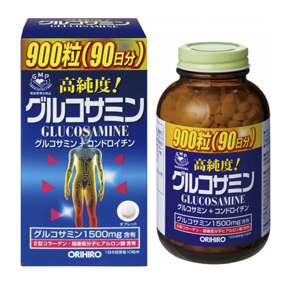 Viên uống bổ xương khớp Glucosamine 1500mg hộp 900 viên Orihiro Nhật Bản