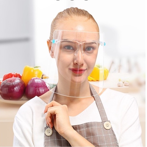 Combo 2 Kính Dẻo Che Chắn Bảo Vệ Mắt Mũi Miệng, Kiếng Che Mũ Chống Dịch - Loại Dẻo To