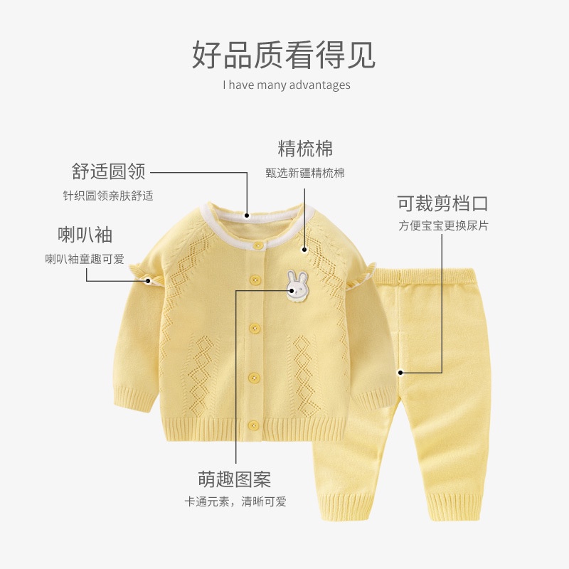 Bộ quần áo len cho bé gái 3 màu siêu xinh chất đẹp 2022