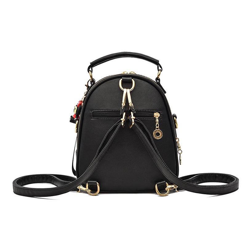 Balo CHUWANGLIN bằng da mini phối tua rua thời trang cho nữ