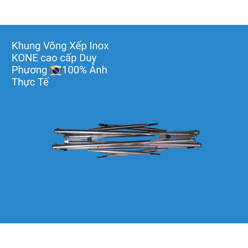 [GIÁ HỦY DIỆT]⭐Khung võng xếp inox Kone Duy Phương, combo khung võng inox+ lưới võng giá cực rẻ⭐