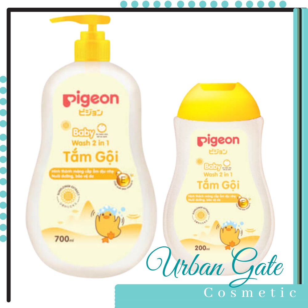 Sữa tắm gội em bé PIGEON Baby Wash 2in1 Hoa Hướng Dương 200ml/700ml - Tắm gội trẻ em