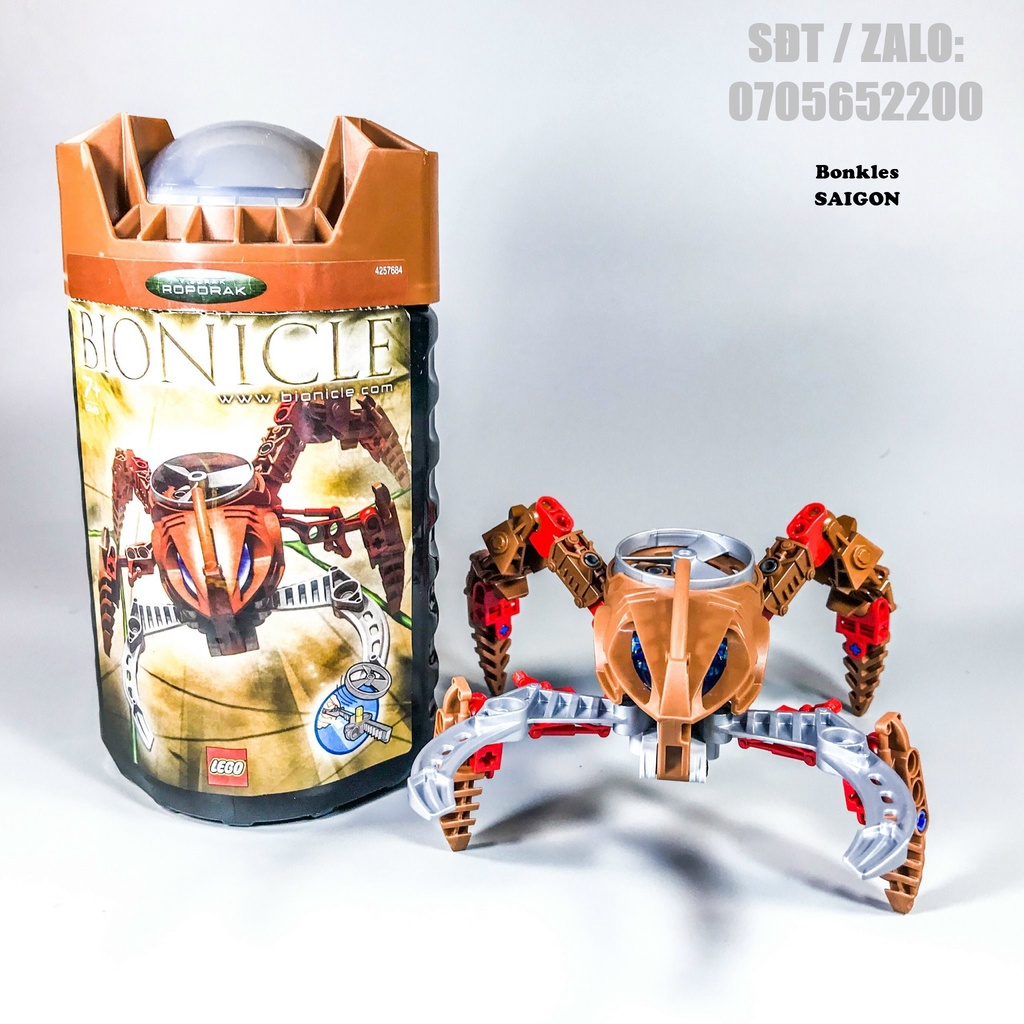 Đồ Chơi Mô Hình Vintage lắp ráp LEGO Bionicle: 8745 Visorak Roporak Chính Hãng Đan Mạch (2005)