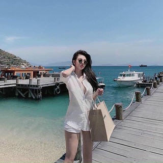 Aó sơ mi trắng dài tay