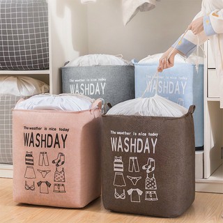 Hộp vải 75L đựng chăn màn quần áo dáng vuông có thể gấp gọn tiện lợi