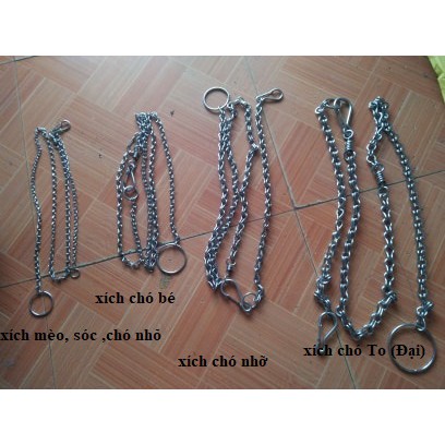 combo xích chó inox