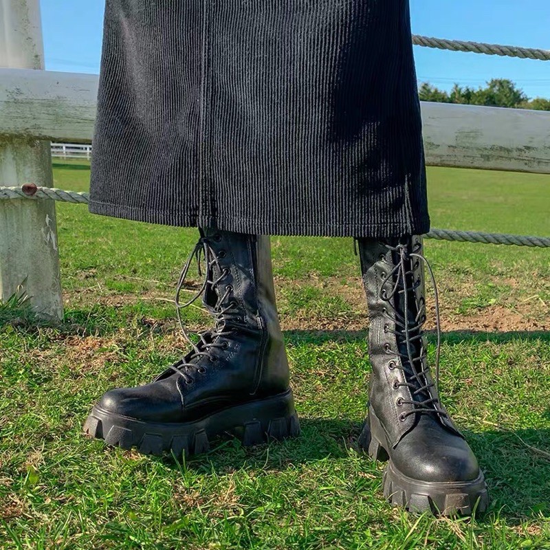 JULIAN BOOTS- boots cổ cao cá tính- bốt cổ cao đế 5cm