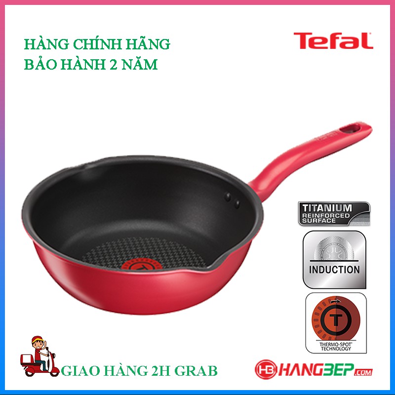 Chảo chiên lòng sâu sâu lòng Tefal 28cm - 24cm So Chef