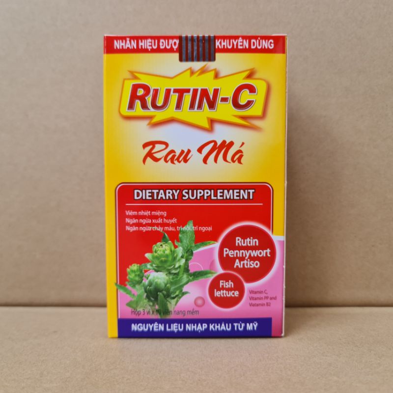 Rutin C Rau má hỗ trợ giảm chảy máu chân răng, nhiệt miệng, dãn tĩnh mạch,giúp nhuận tràng, sa búi trĩ