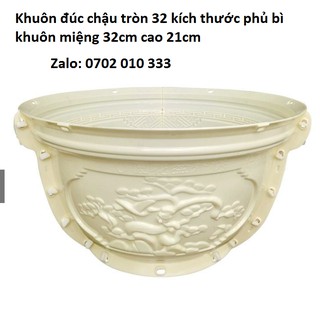 KHUÔN ĐỔ CHẬU TRÒN 32 ABS MẪU TÙNG HOẠC ĐÀO HÀNG NỘI ĐỊA TRUNG QUỐC