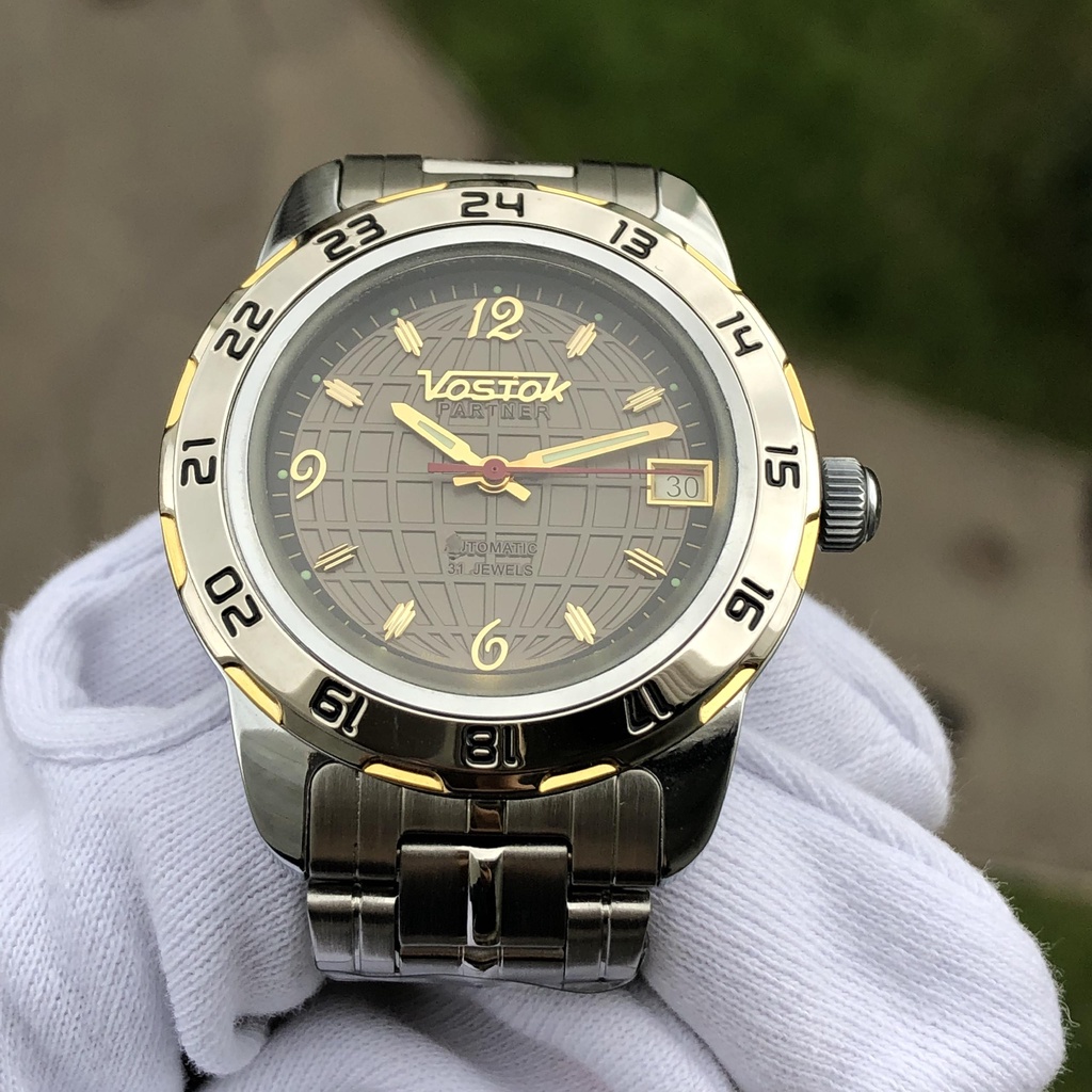 Đồng hồ Nga Vostok Partner 291167. Đồng hồ nam Vostok máy cơ Automatic, size mặt 40, chống nước 3 ATM