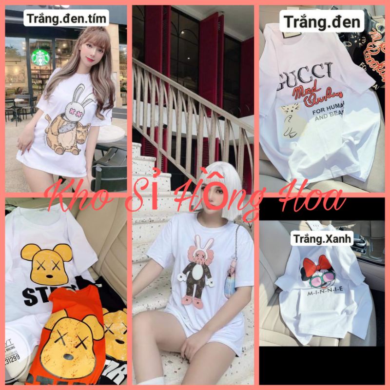 ÁO THUN, PHÔNG MÀU TRẮNG DÁNG RỘNG FREE SIZE, CHẤT COTTON TÀU CAO CẤP, TÚI ZIp SỊN SÒ, TEM MÁC ĐẦY ĐỦ, Có bán sỉ
