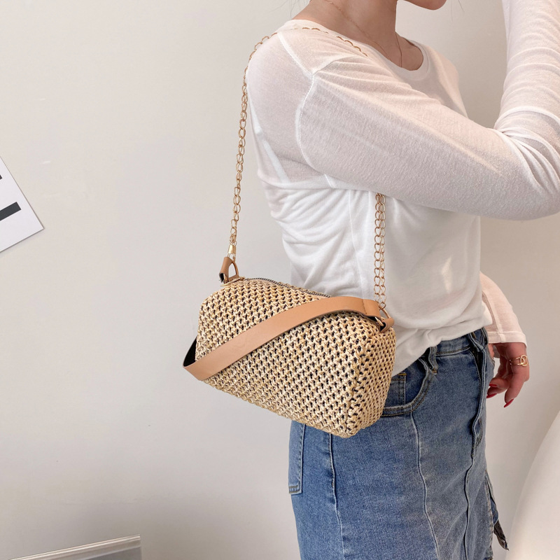 Túi Cói Xách Tay Phong Cách Hàn Quốc Thanh Lịch Dành Cho Nữ