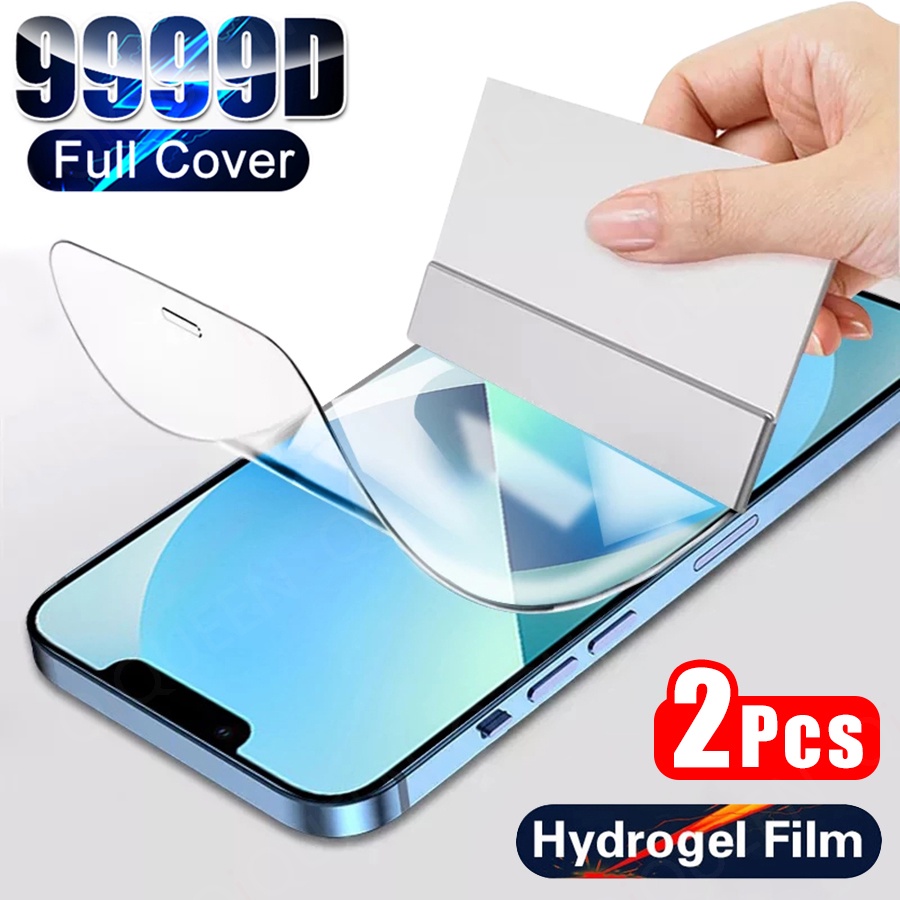 Set 2 Miếng Dán Hydrogel Trong Suốt Bảo Vệ Màn Hình Điện Thoại iPhone 11 12 13 Pro Max 13
