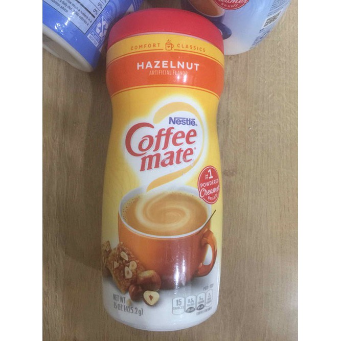 Bột kem sữa béo pha cafe, làm trà sữa, làm kem Nestle Coffee Mate hộp 425gr của Mỹ, date thang 01/2023